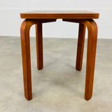 Scandinavian curved wood stool 50s