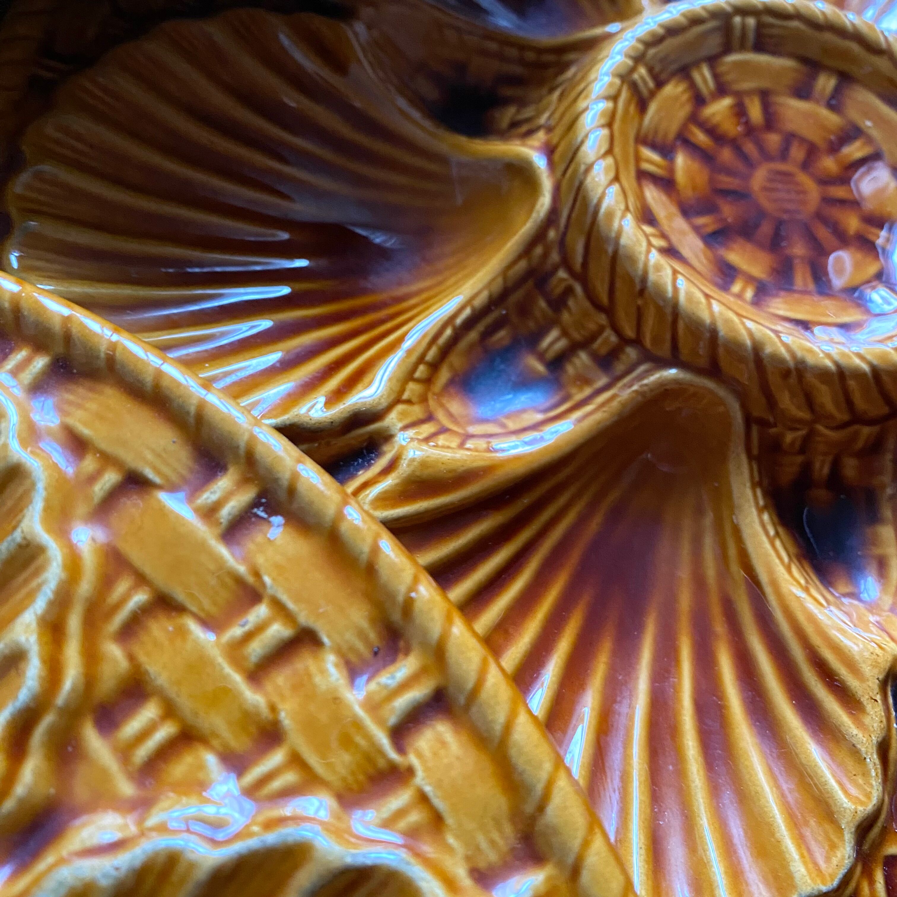 Vintage ceramic oyster plates x 12