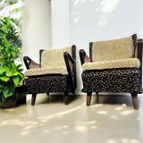 SET OF 2 VINTAGE COCKTAIL CHAIRS / ARMCHAIRS / ARMCHAIRS