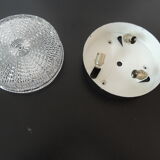 Glass and metal ceiling light