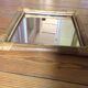 Vintage rattan square mirror