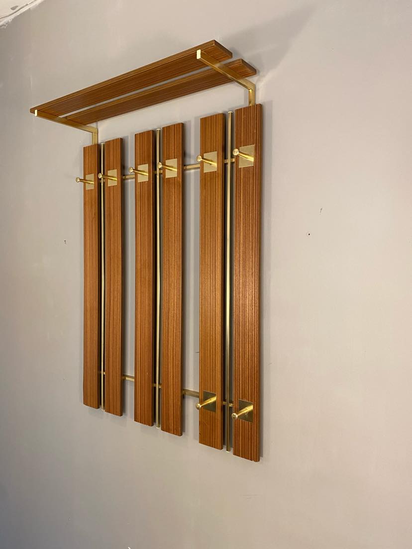 Wall hanger for clothes vintage teak 60