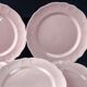8 vintage dessert plates Salins powder pink – Ø 21.6 cm