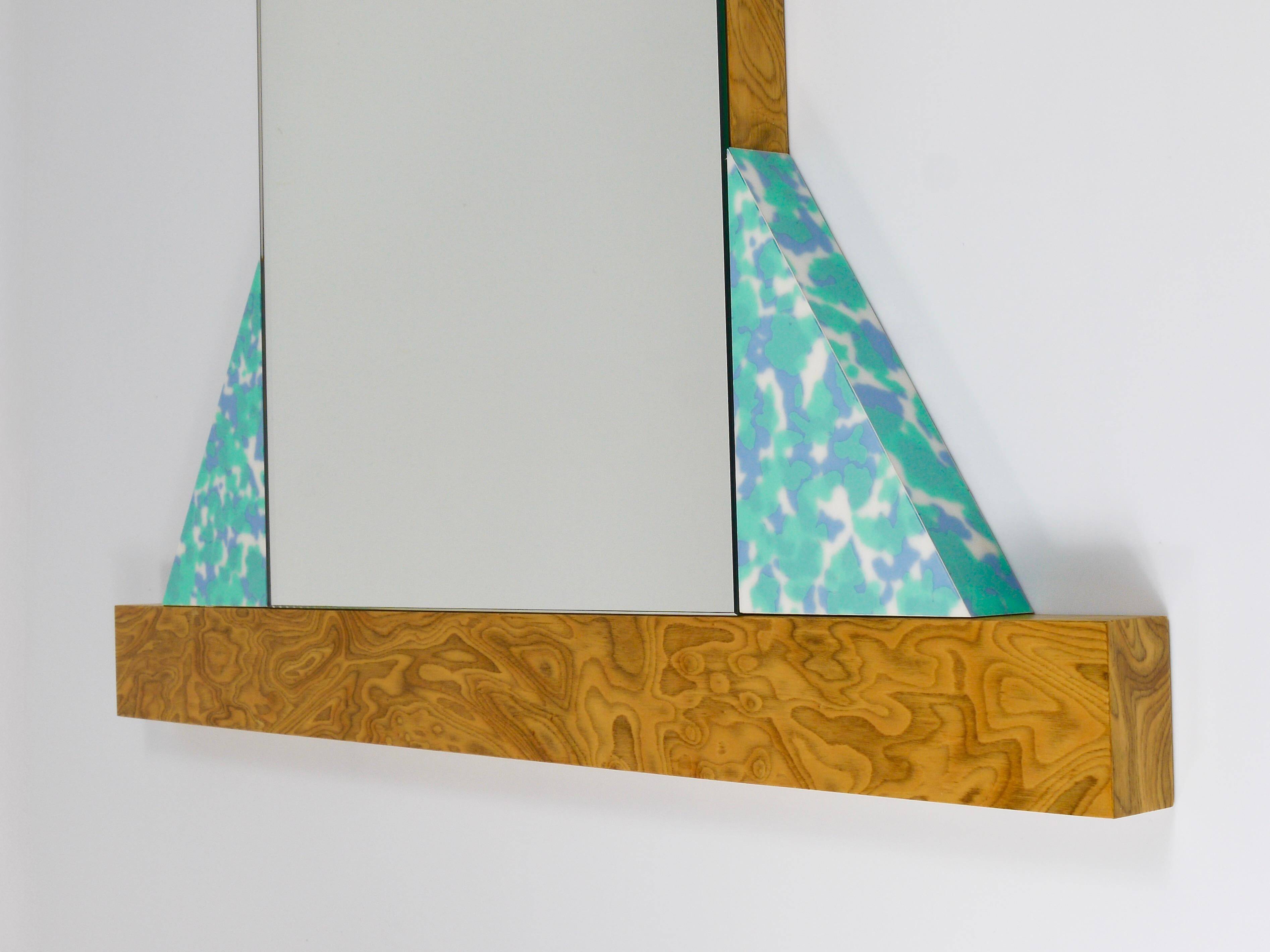 Ettore Sottsass Memphis Milano Diva Wall Mirror Vintage, Italy, 1984