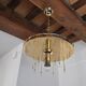 Two-tone chandelier by Zero Quattro, orange and transparent murano glass, Italy, 1970