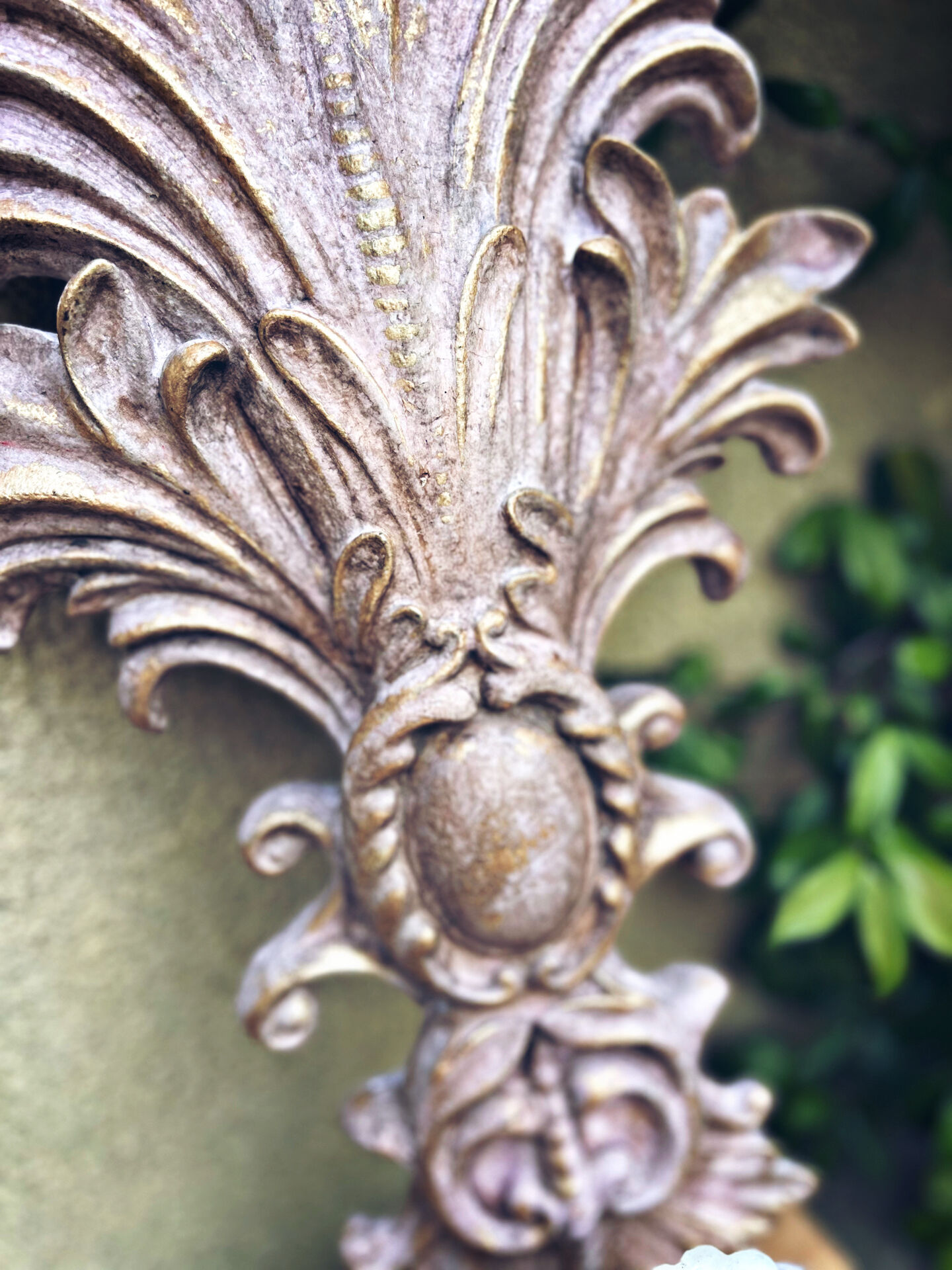 Incredible patinated wall candle holder