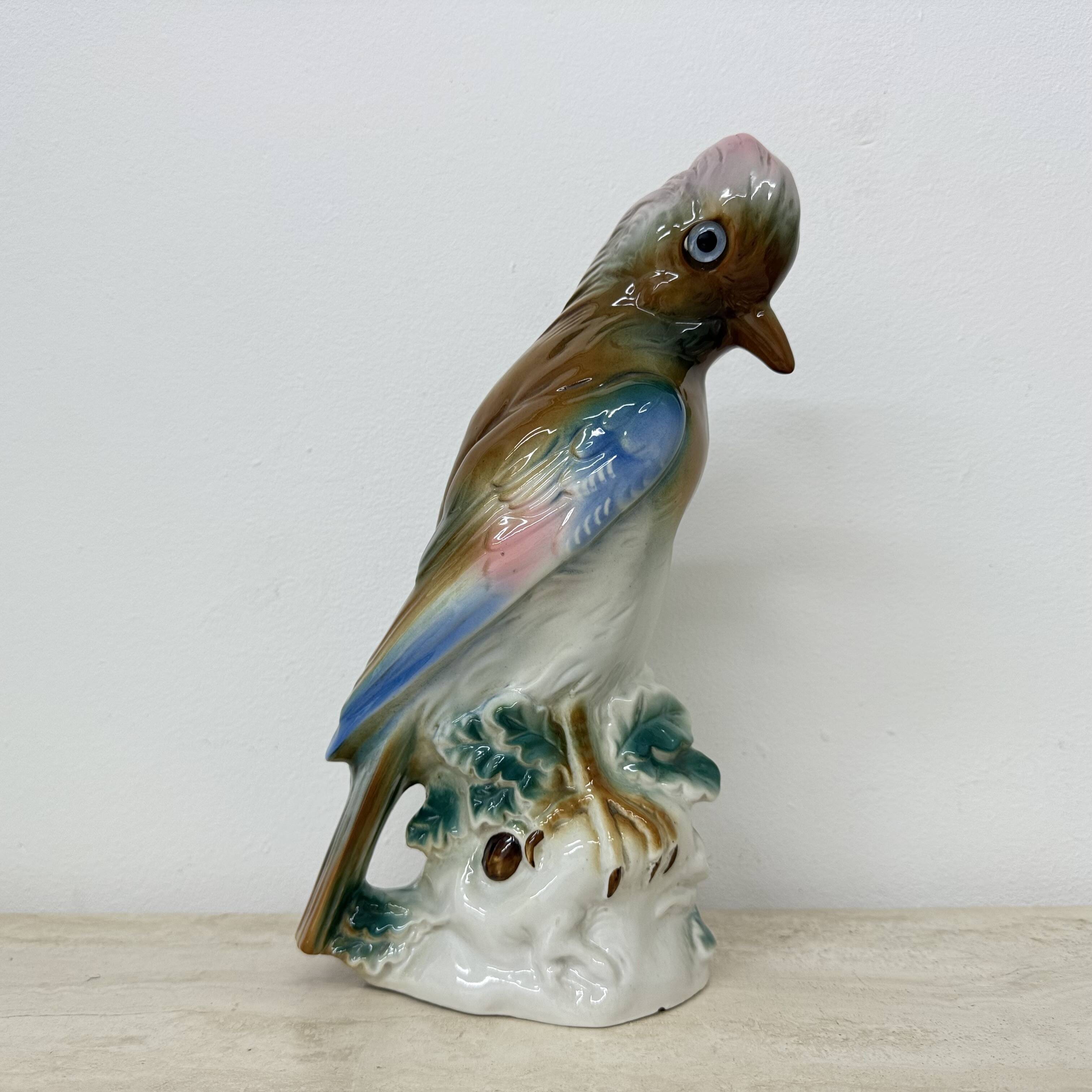 Vintage porcelain Parfume lamp bird , 1950s