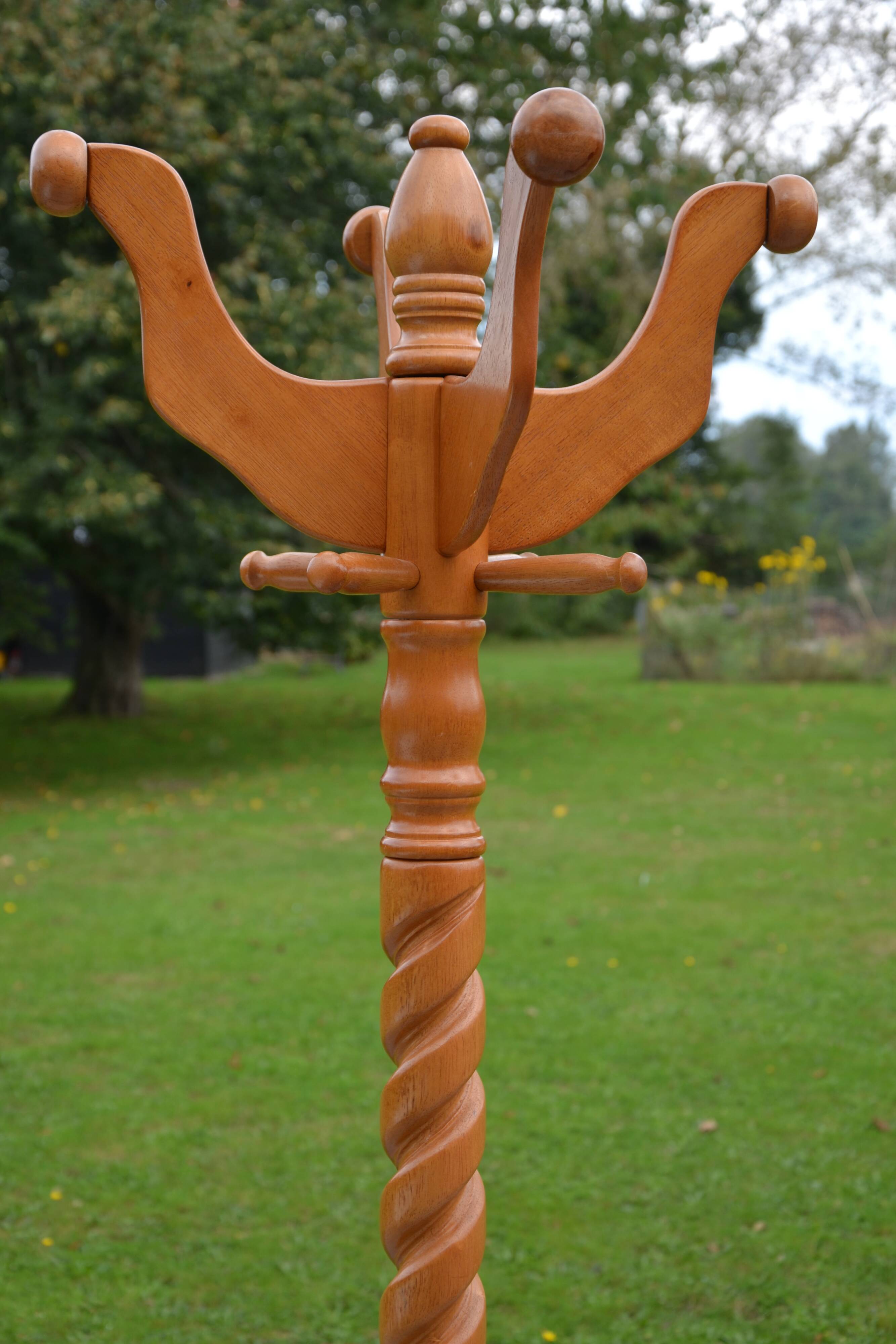 Vintage wooden coat rack, 1970