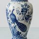 Vintage Table Lamp in Delft Style, Hand-Painted Blue and White, Ram Arnhem, New Shade