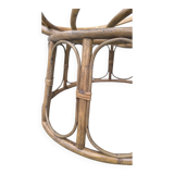 Papasan loveseat chair in rattan, 1950