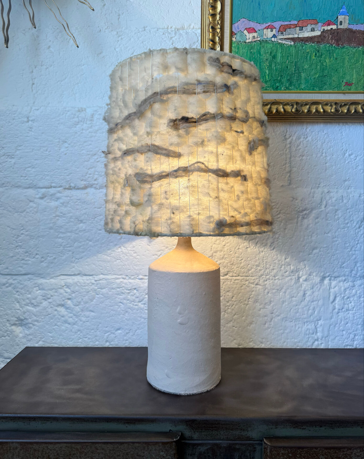 Ceramic wool lamp from the 1960s.