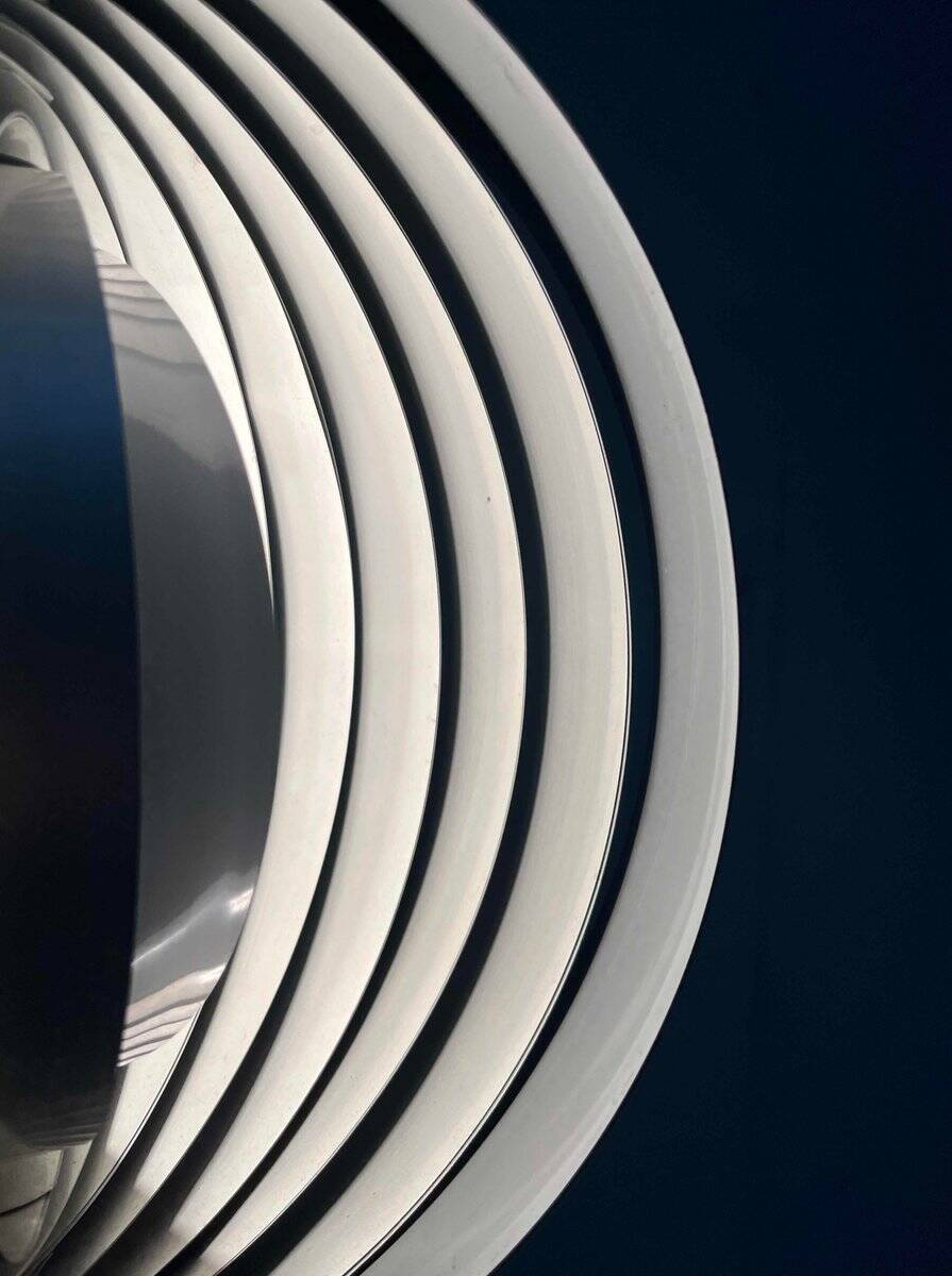 Mid-century modern moon pendant lamp from East Germany by Verner Panton for Erjoka, 1960s.