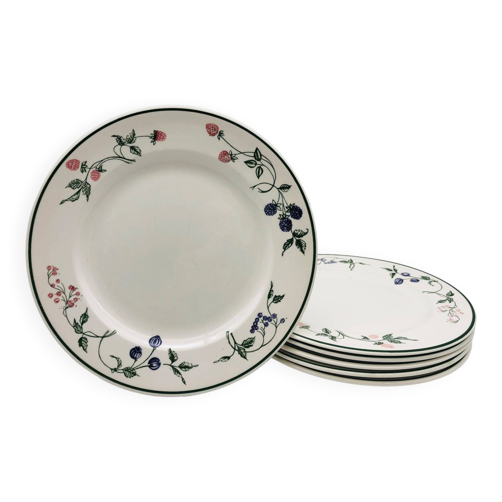 6 Dinner plates stamped “EIT-England”