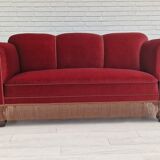 1960s, Danish vintage 2 seater sofa, velours