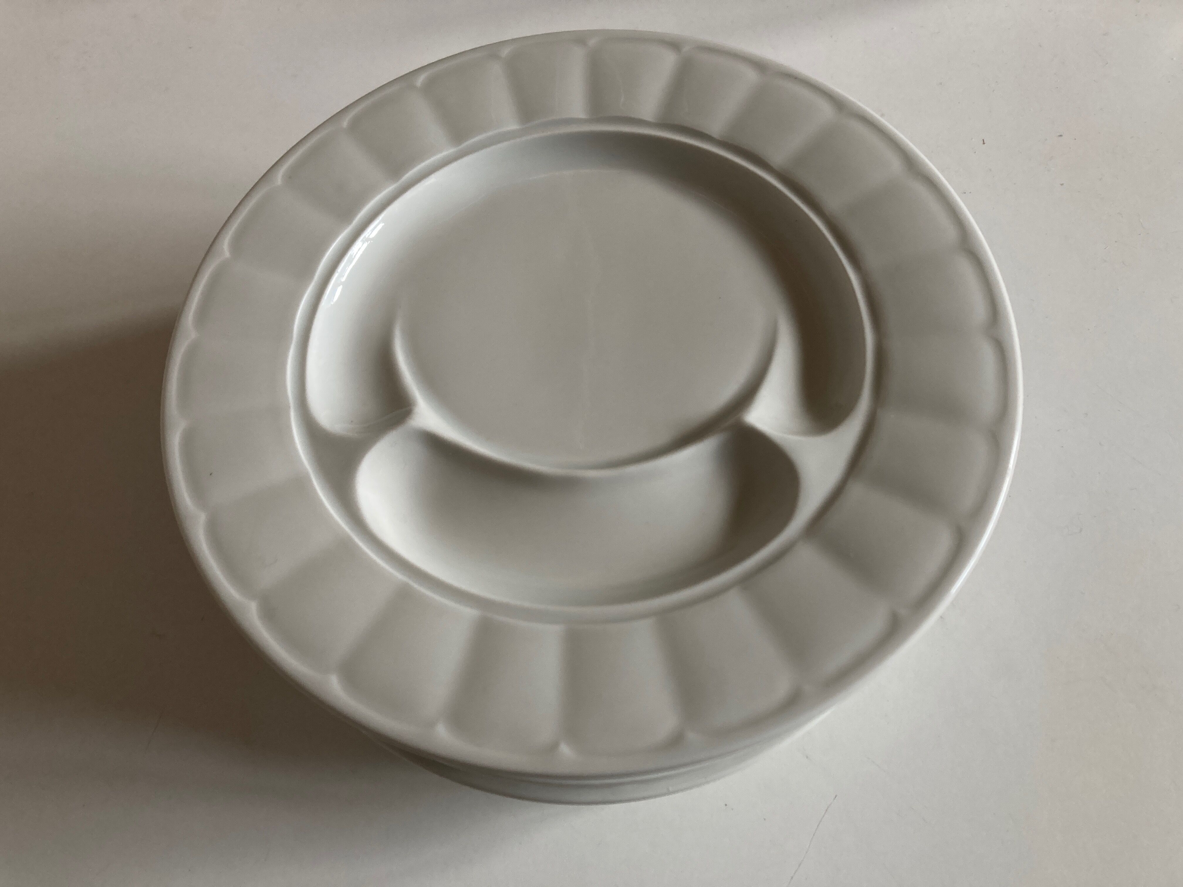 Set of 6 porcelain asparagus plates 1960