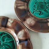 Pair of antique plates - Rubelles Enamel Factory (circa 1845–1855)