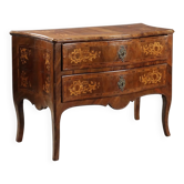 Commode ancienne baroque en noyer, Italie, XVIIIe siècle