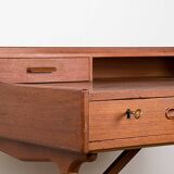 Danish teak desk, model 56, by Arne Wahl Iversen/Vinde Mobelfabrik.