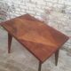 Table pieds compas en chêne années 50