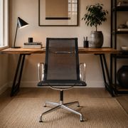 Charles Eames High-Back Aluminium Group Swivel Chair by ICF, Italy – Black