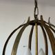Chandelier, antique gold metal suspension.