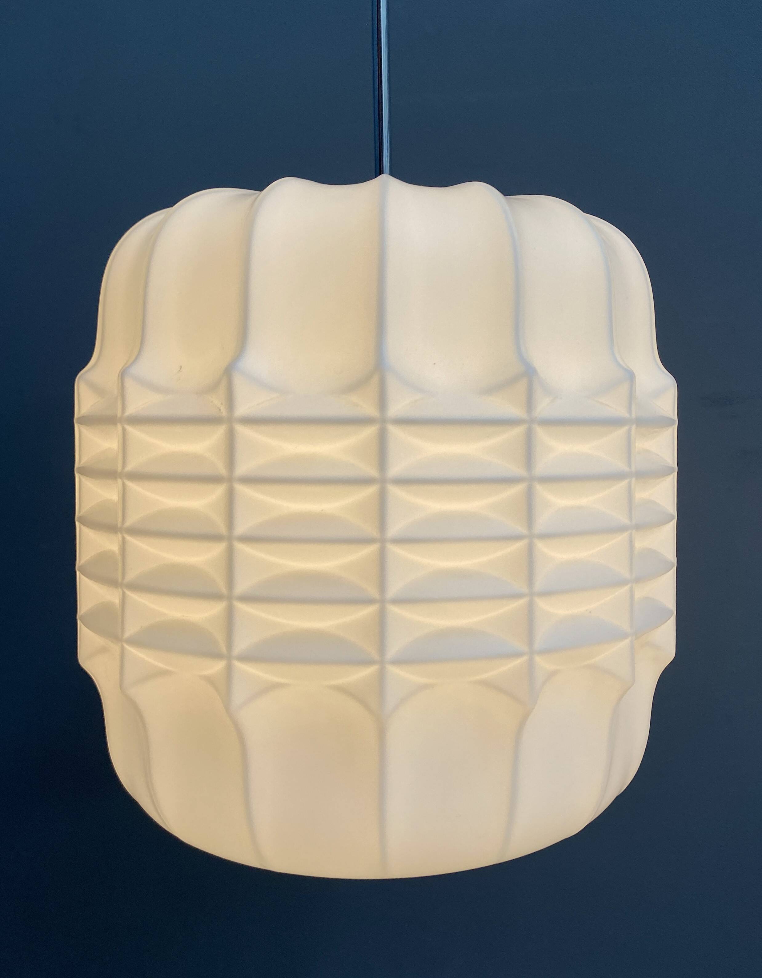 Opaline pendant lamp 1960s brutalist style
