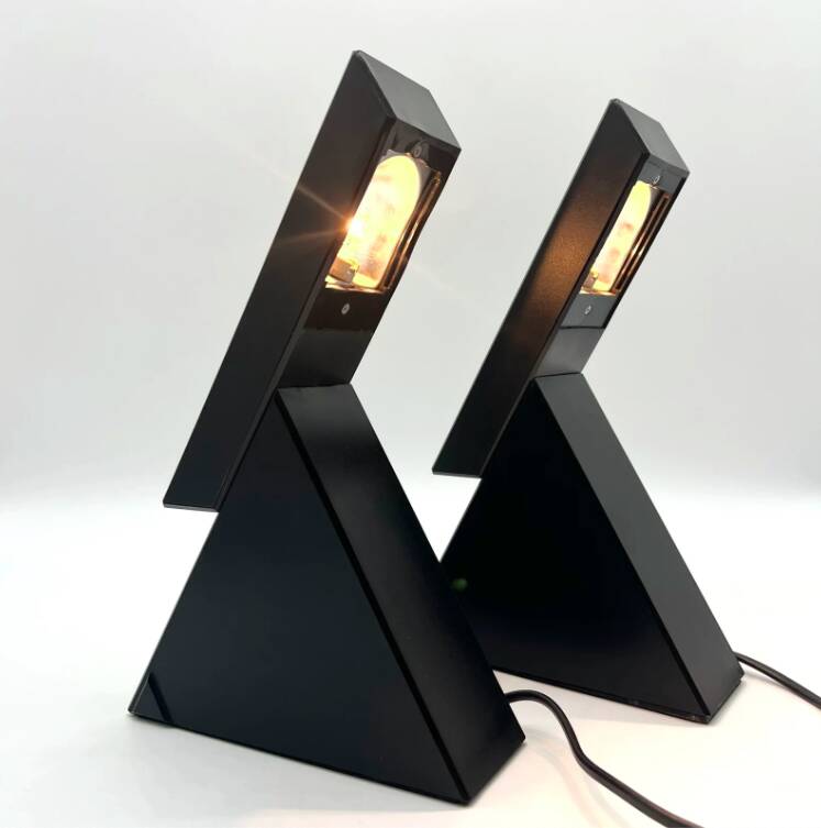 “Delta” lamps by Mario Bertorelle for “Jm Rdm” Massanzago, 1980s