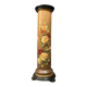 Colonne antique peint avec des fleurs