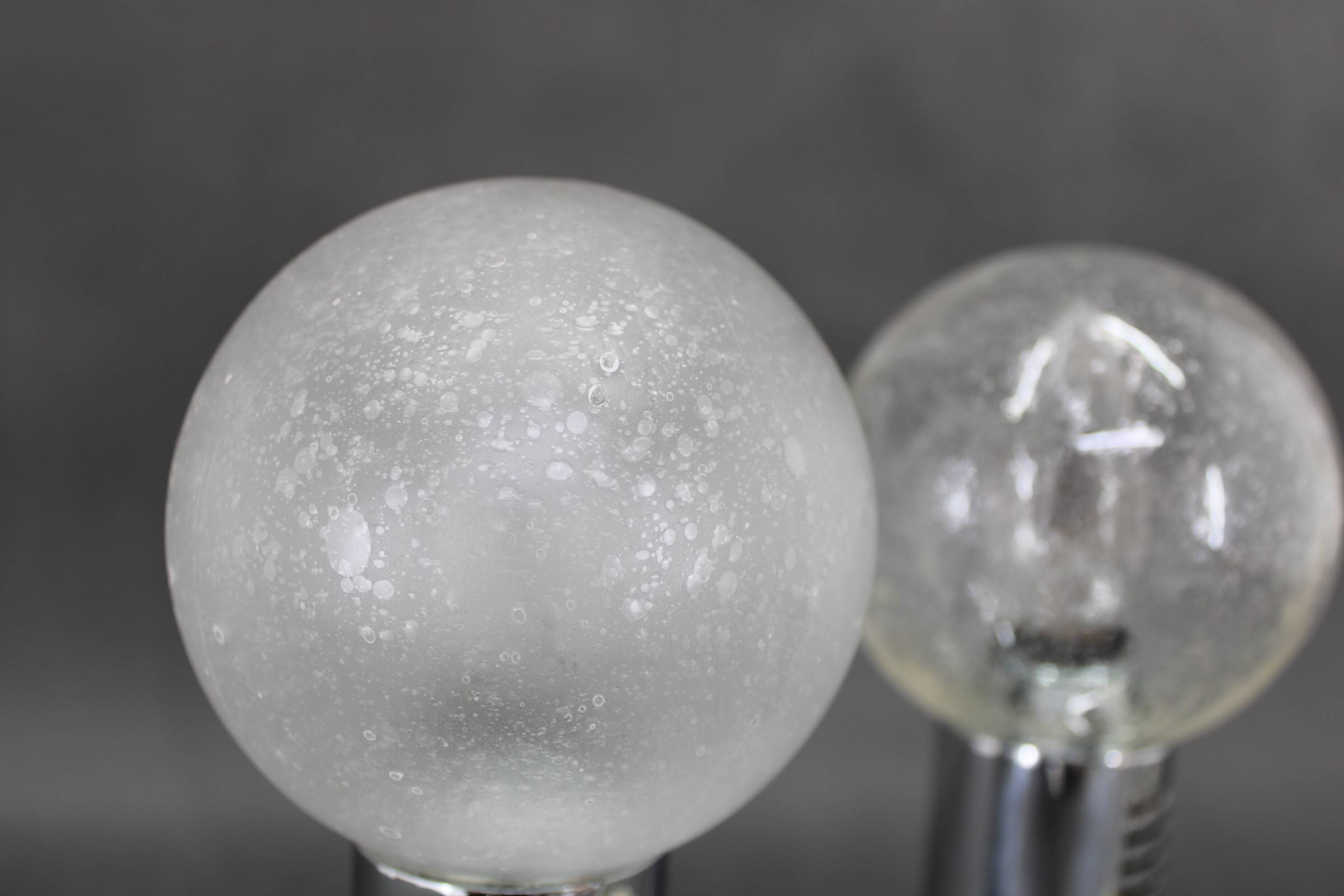 1970s Pair of Chrome Plated Lamps ,Italy