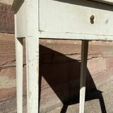 Table d'appoint en sapin vintage shabby chic