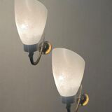 Vintage opaline glass sconces, 1960s