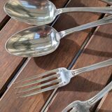 Set of 12 silver plated forks and 12 spoons 84g