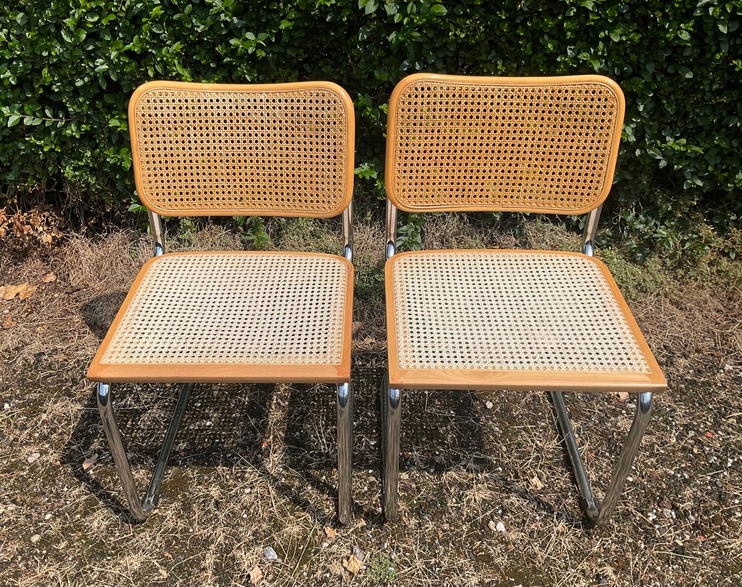 Pair of Marcel Breuer Cesca B32 chairs