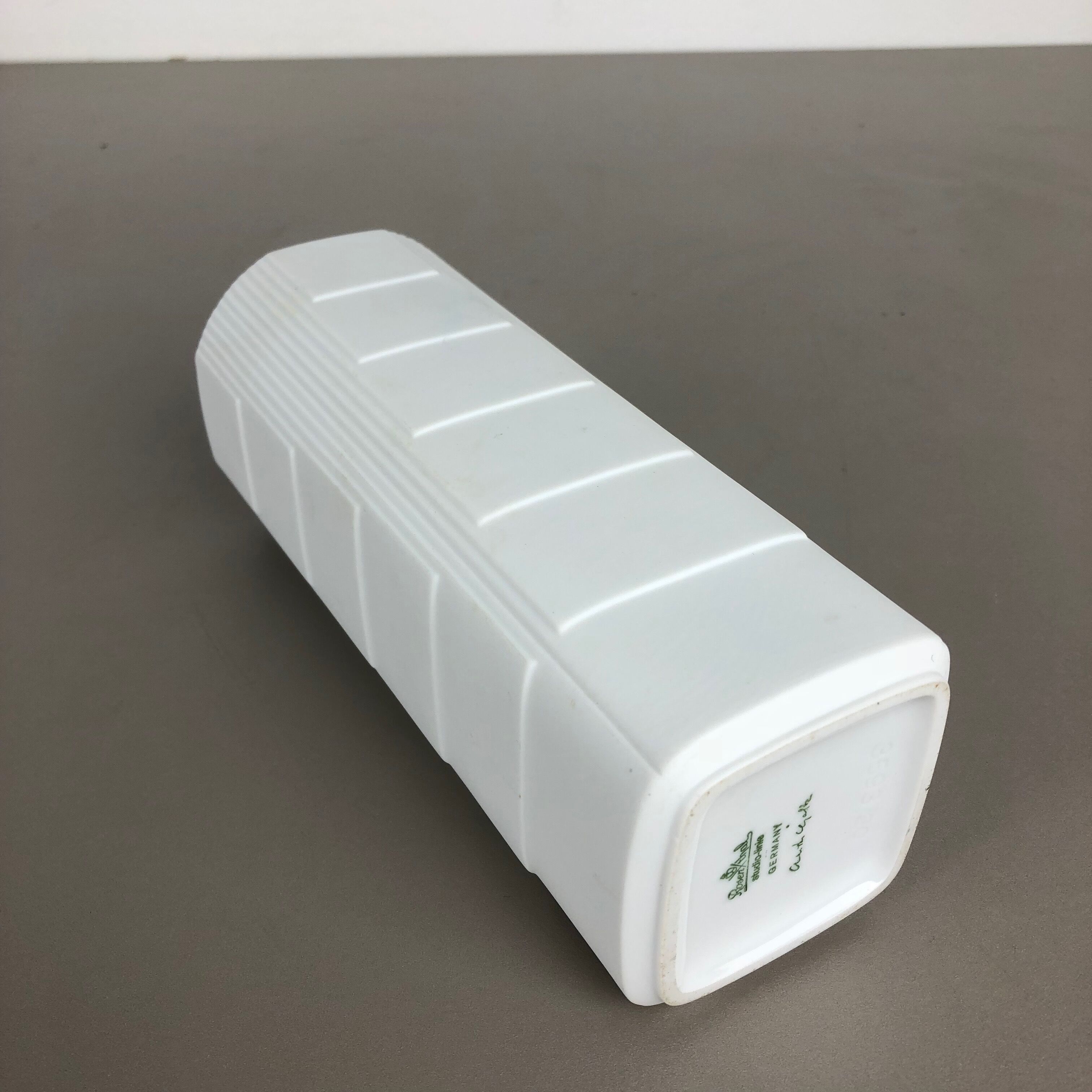 Original porcelain op art vase by Christa Galtz for Rosenthal Germany, 1970s