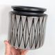 West German ceramic cache-pot — geometric sgraffito, Cologne, 1960s