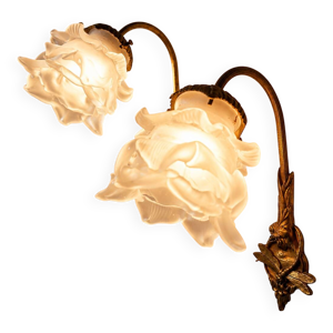 Paire d’appliques art - bronze
