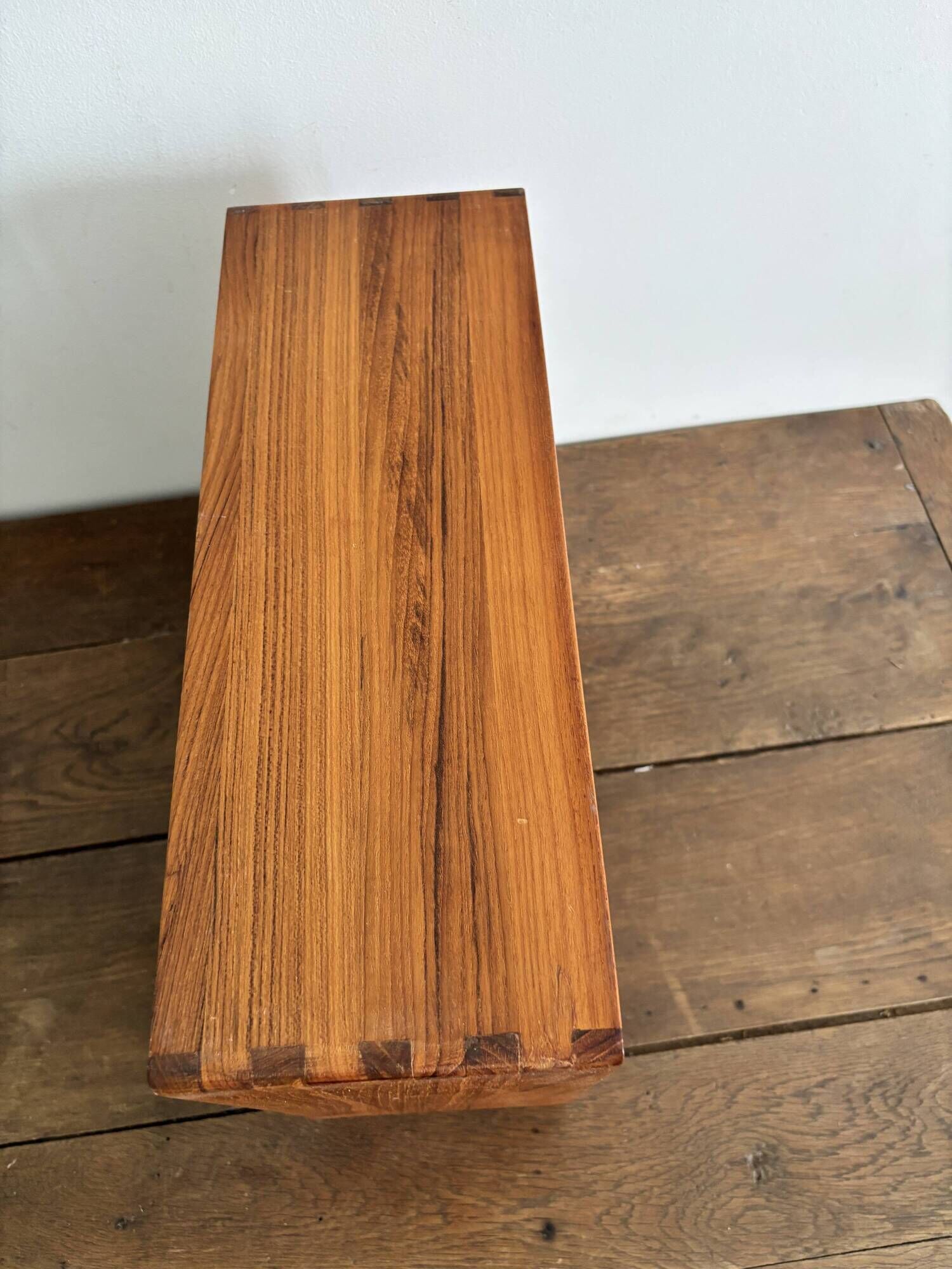 Vintage wall shelf in Scandinavian/Danish teak – 6 compartments – 1960s