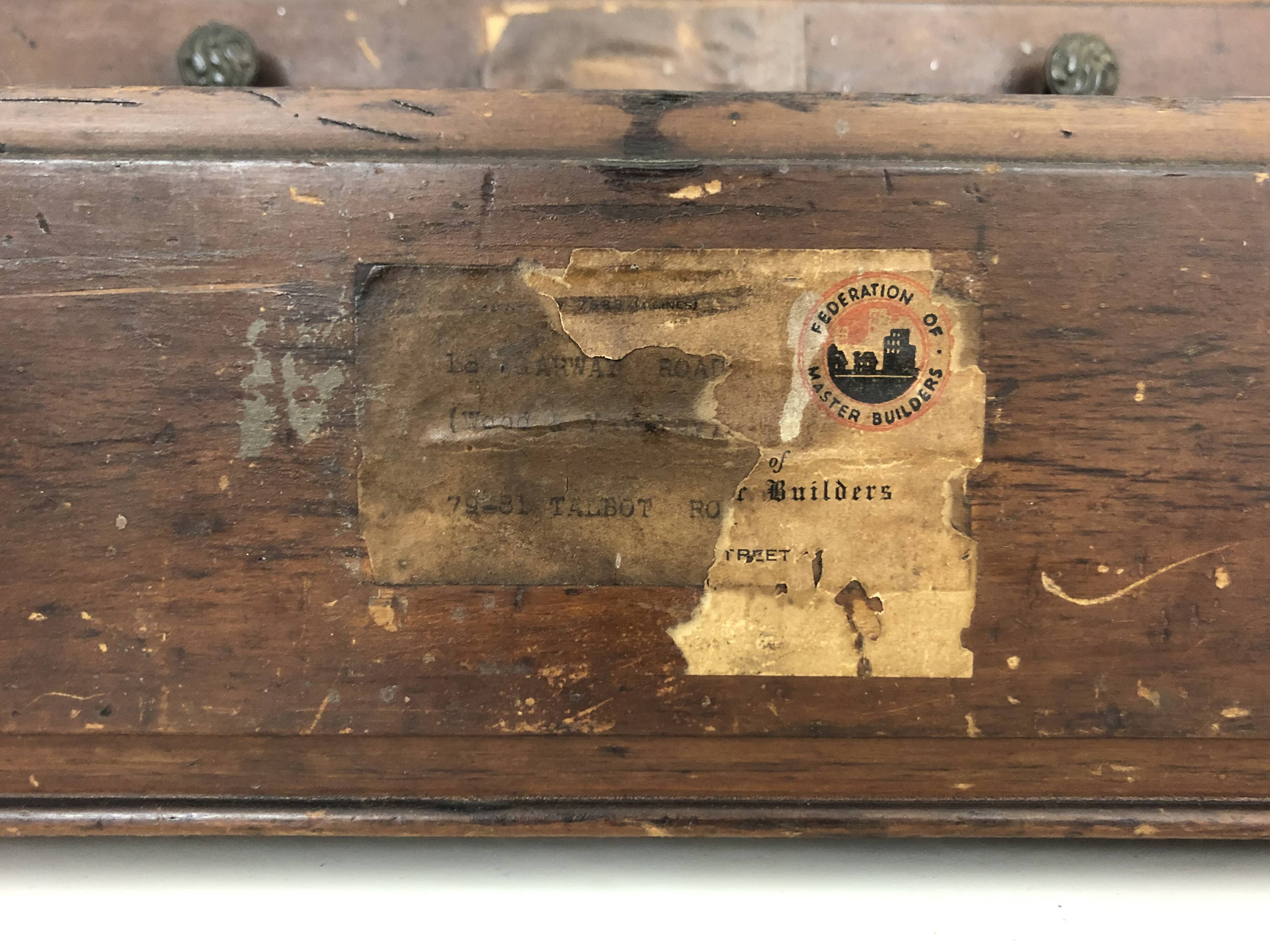 Former Henry Stones & Sons Banbury trade furniture, storage of tools, documents