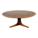 Vintage Wooden Coffee Table with Engraved Brass Top – 1970s
