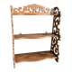 Antique shelf with openwork wooden pediment, early 20th century