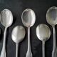 12 sfam silver metal ice cream spoons
