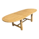 Extendable farmhouse table in solid oak
