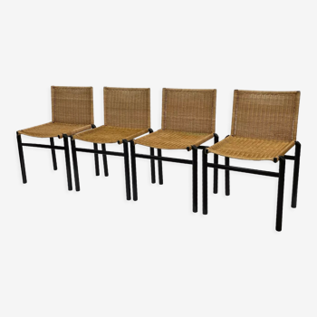 Lot de 4 chaises vintage, années 80