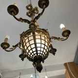 Beautiful 19th century Louis XVI style chandelier in gilded bronze