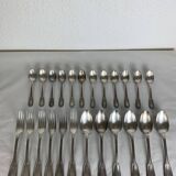 Boulenger 24-piece silver-plated metal cutlery set, forks and spoons