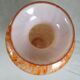 Orange multicolored glass vase, 70s