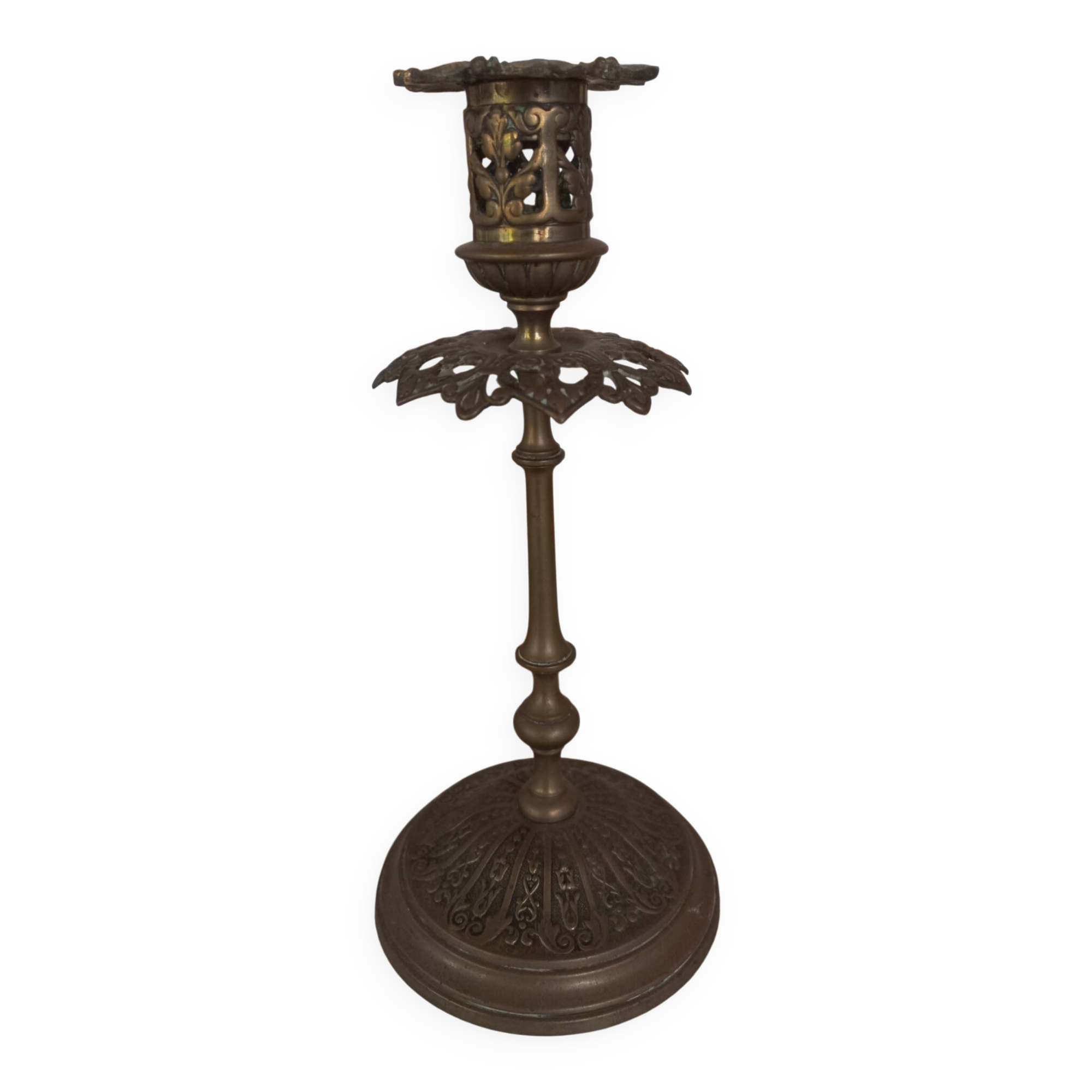 Antique brass candlestick