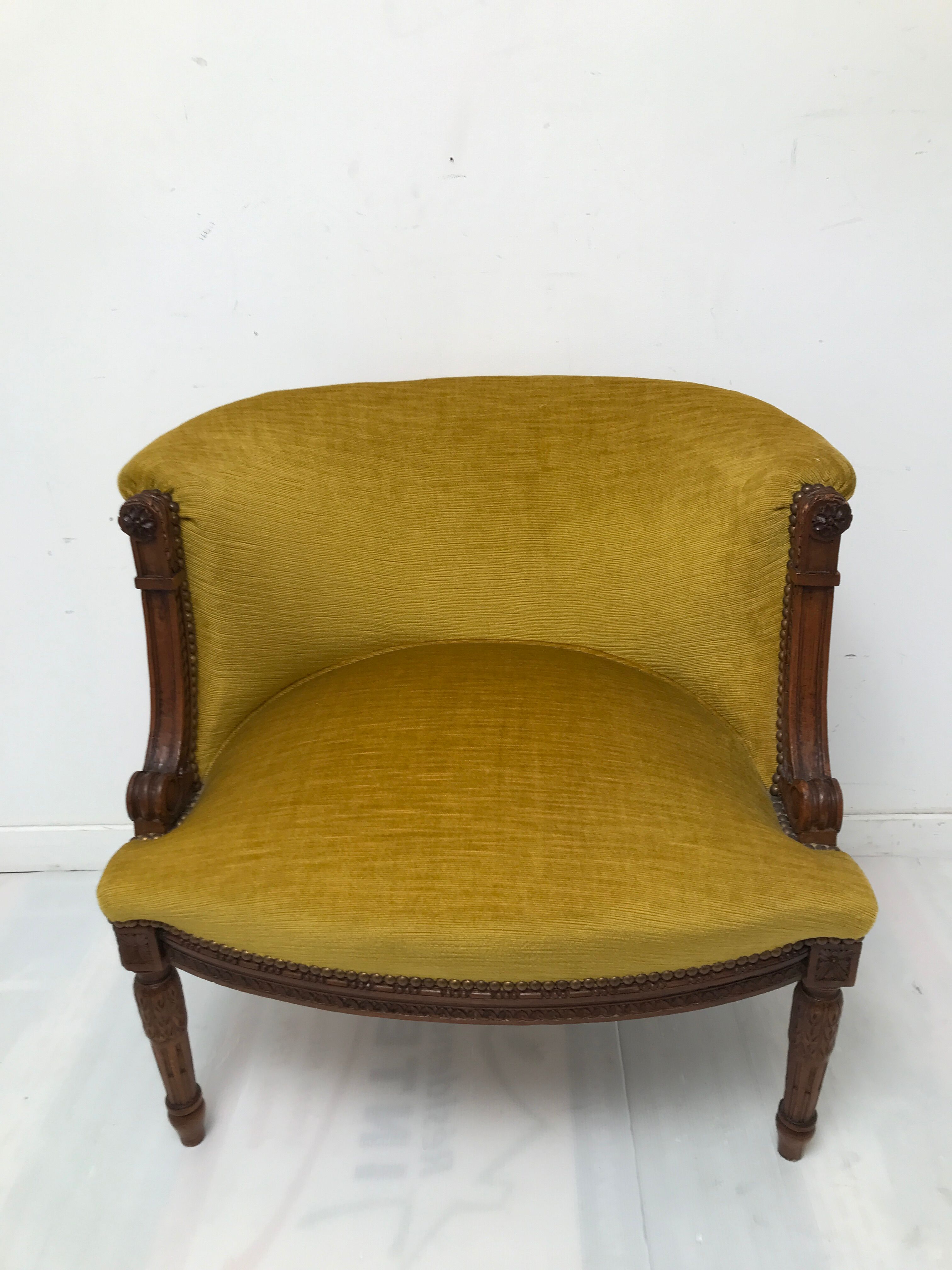 Louis XVI style gondola armchair