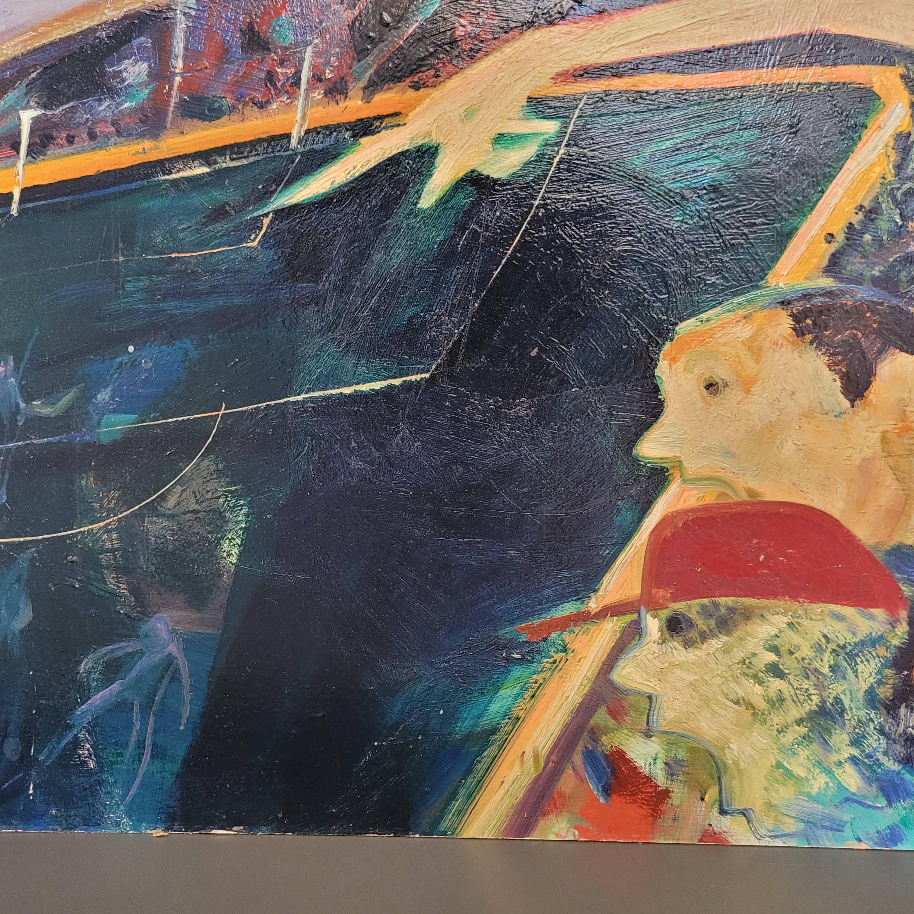 Painting Alain Richard oil on panel