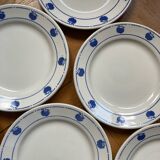 Blue apple dessert plates